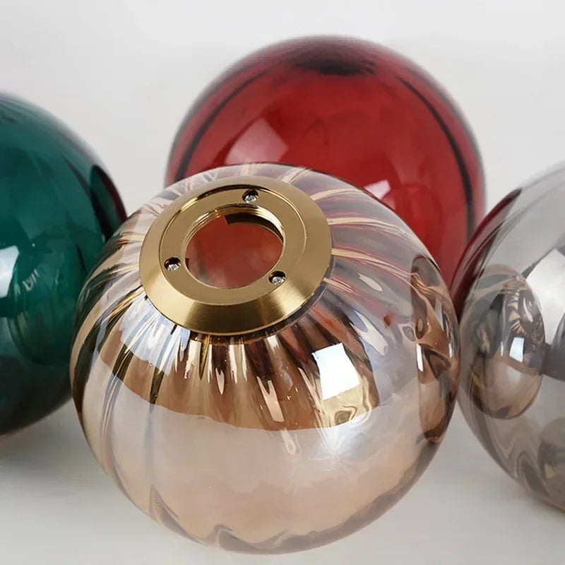 Lámpara colgante contemporánea de bajo consumo con globo de vidrio estilo nórdico