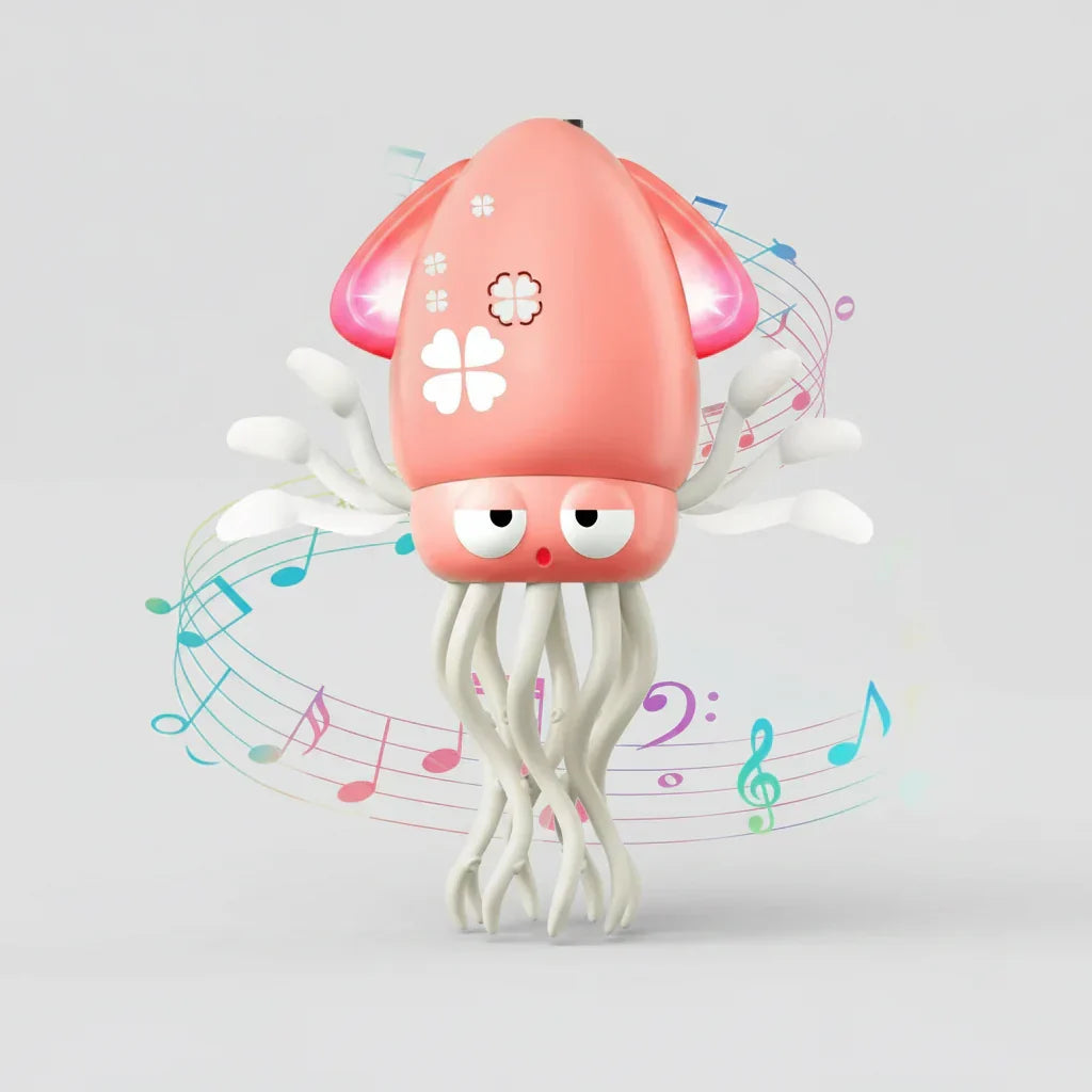 Juguete sensorial para jugar de pulpo musical que gatea y baila