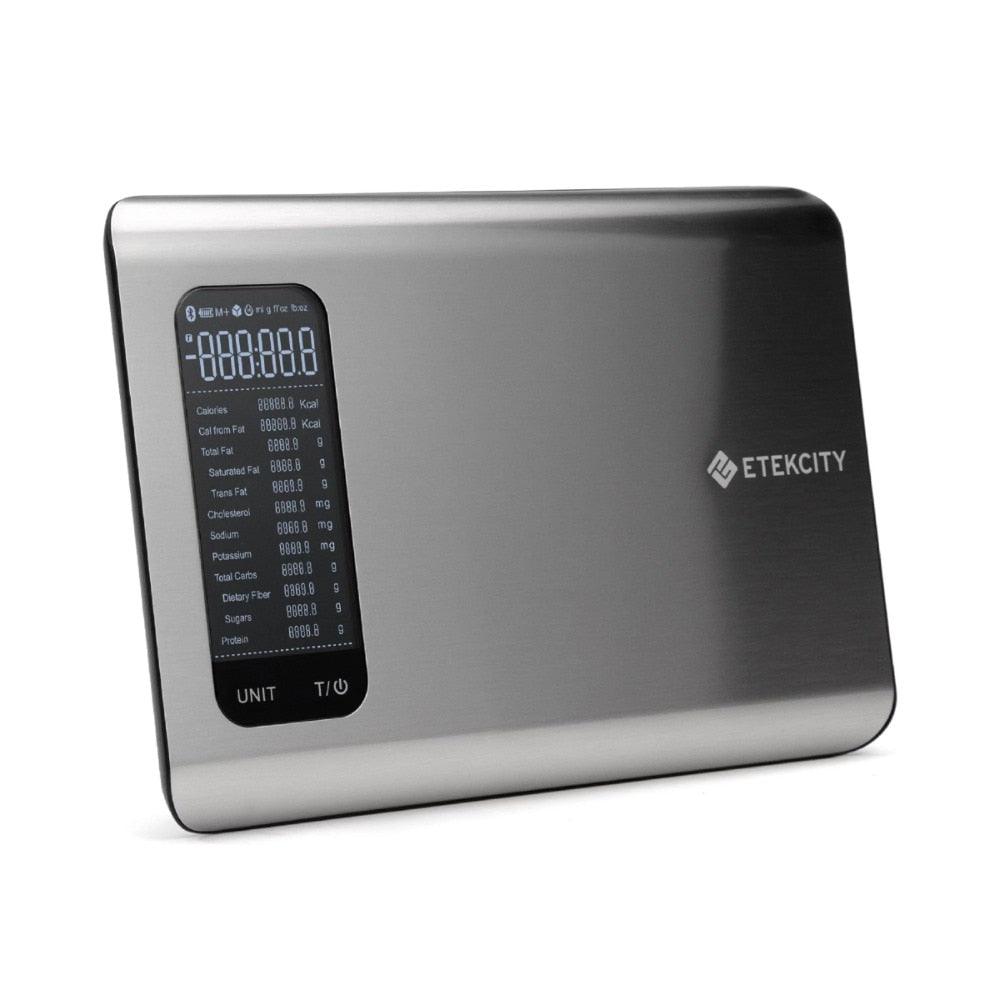 Báscula digital de cocina compacta y rectangular de acero inoxidable