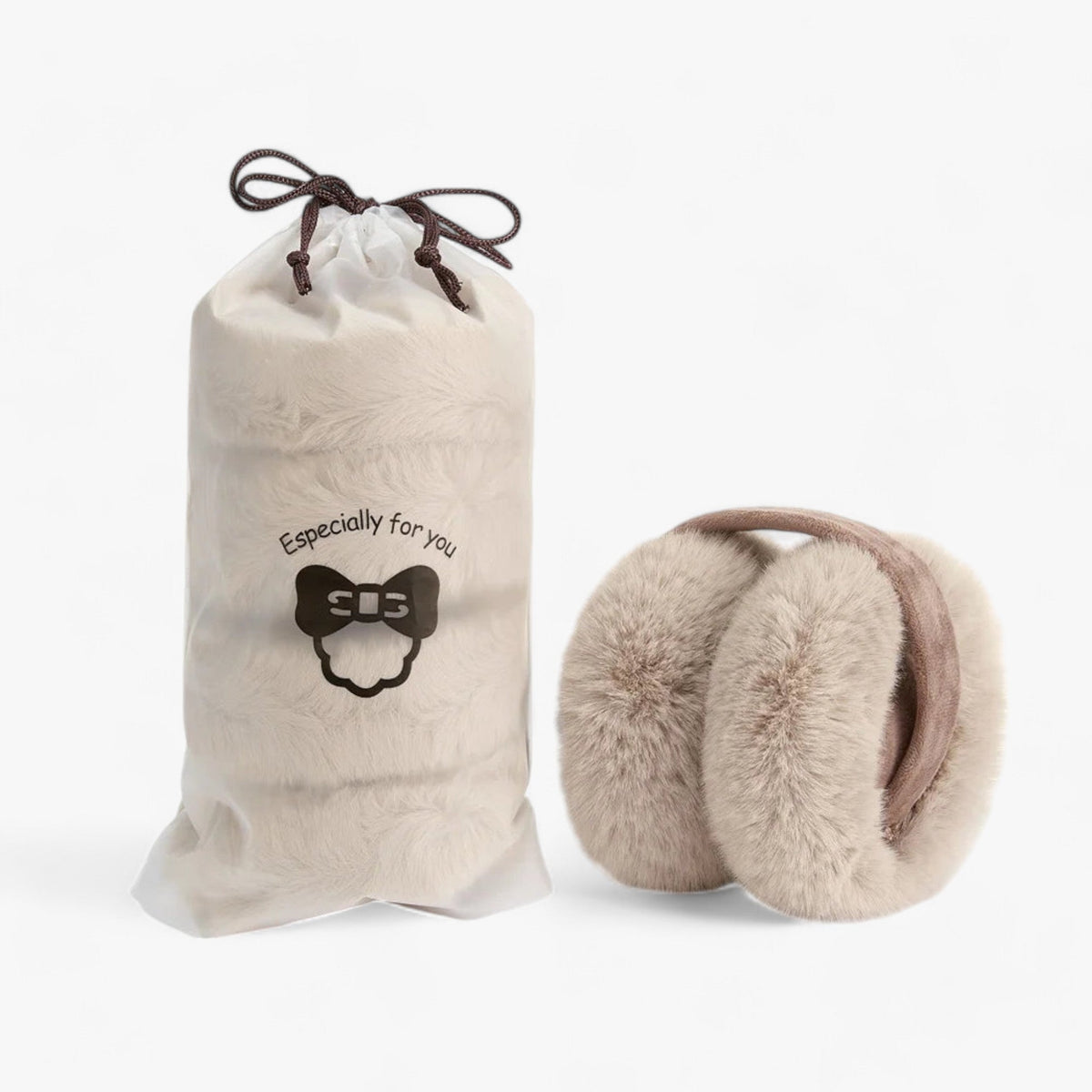 Orejeras de invierno unisex plegables de suave piel sintética
