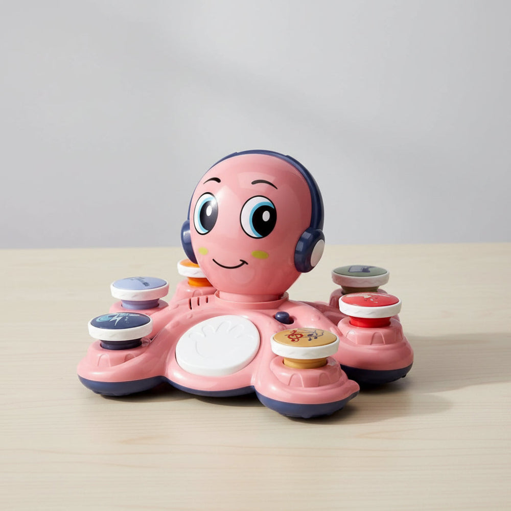 Juguete musical interactivo sensorial y portátil de pulpo amigable