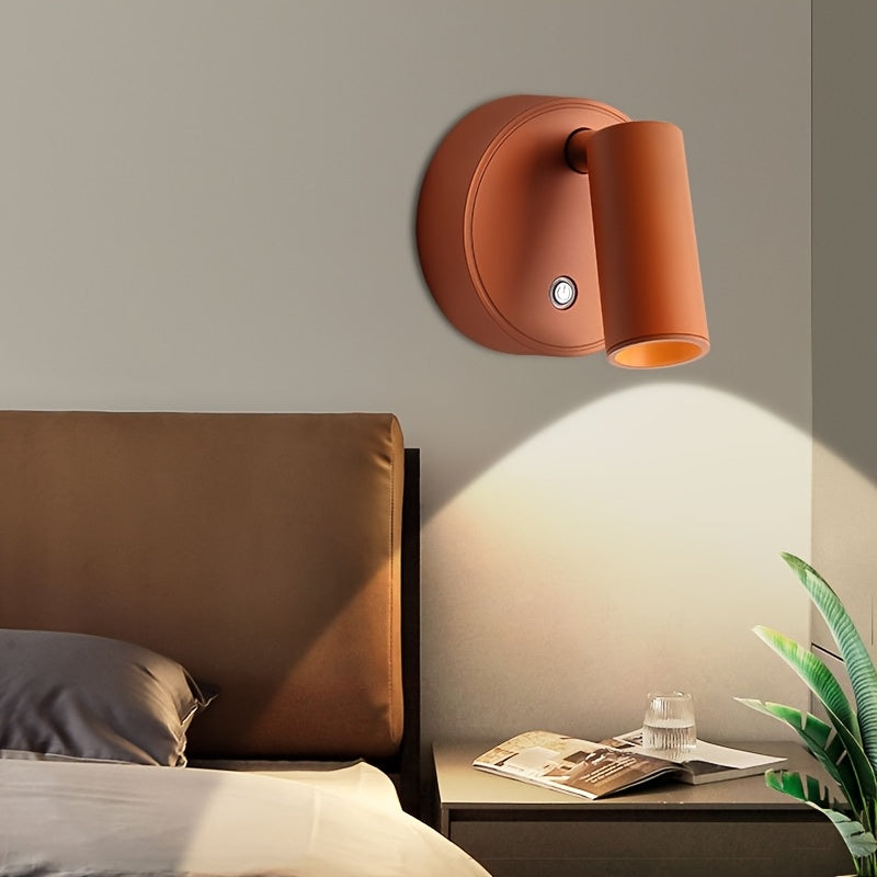 Aplique de pared inalámbrico recargable minimalista, desmontable, con control táctil magnético