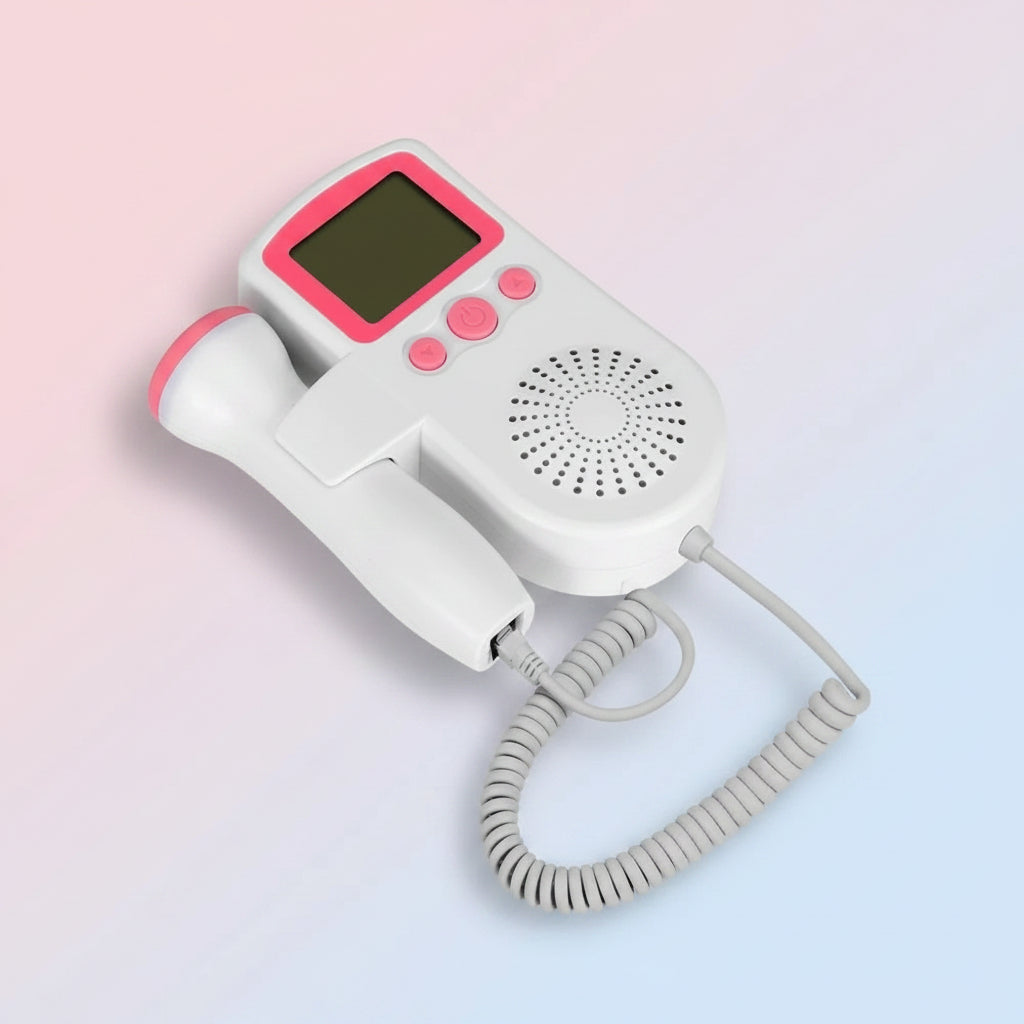 Monitor fetal compacto y portátil con pantalla digital para controlar los latidos del corazón en casa