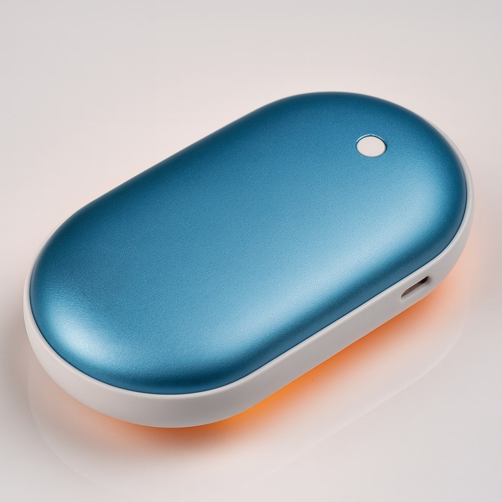 Calientamanos eléctrico compacto y recargable con doble función de batería externa y cargador