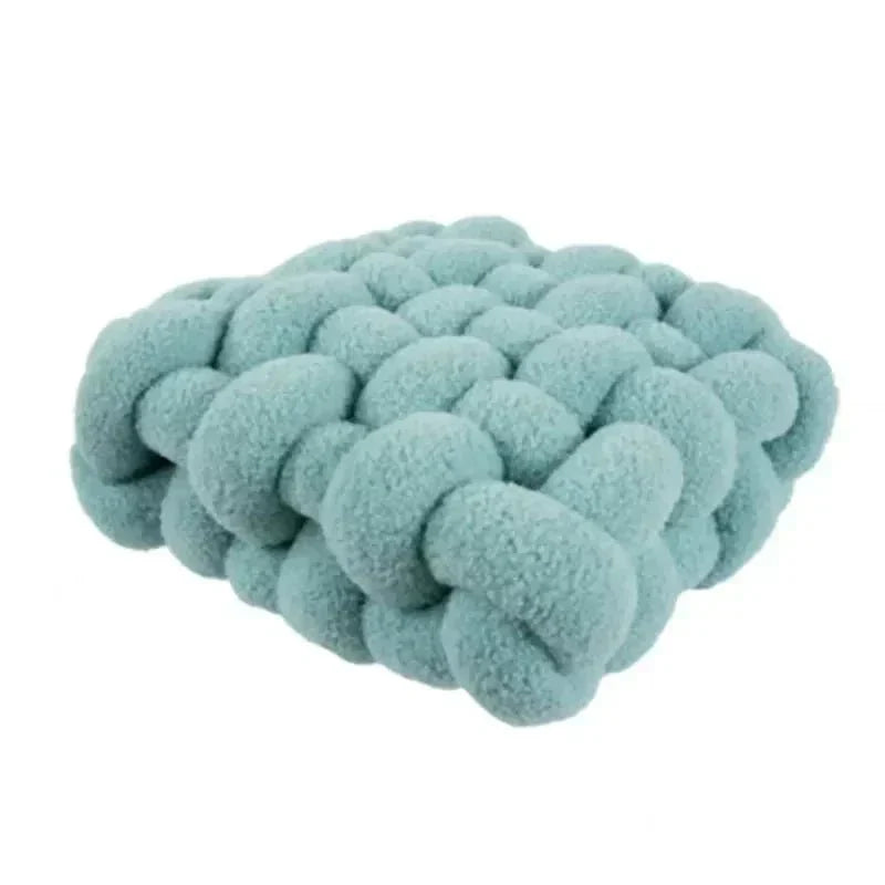 Cojín decorativo suave de felpa con forma de nudo nórdico