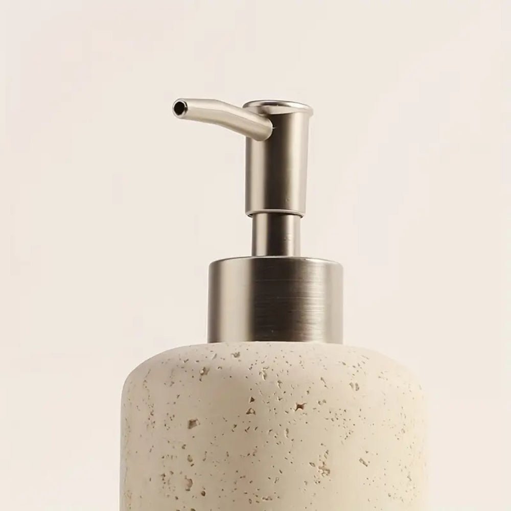 Dispensador de jabón de baño rellenable de resina con efecto mármol
