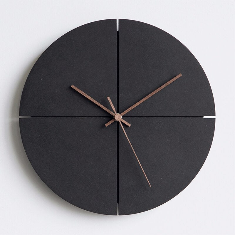 Reloj de pared silencioso de cuarzo con marco delgado de aluminio y esfera de vidrio