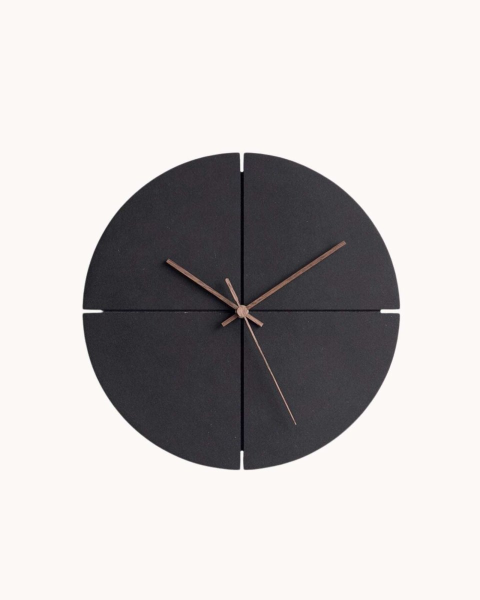 Reloj de pared silencioso de cuarzo con marco delgado de aluminio y esfera de vidrio