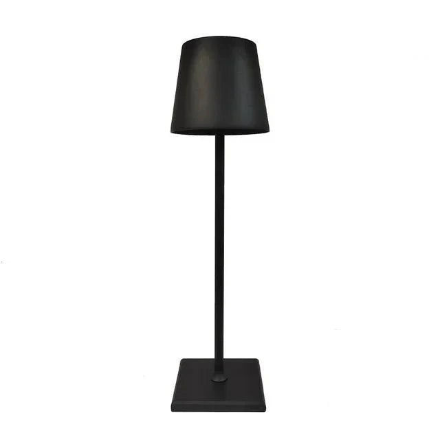Lámpara de mesa moderna de aluminio metálico, recargable, táctil, regulable e inalámbrica