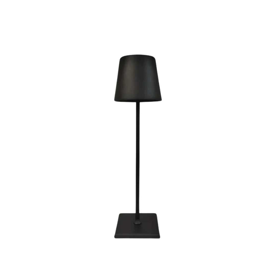 Lámpara de mesa moderna de aluminio metálico, recargable, táctil, regulable e inalámbrica