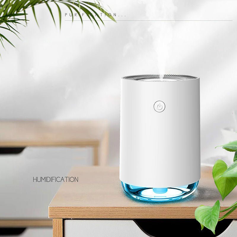 Humidificador de aire compacto y ultrasilencioso con niebla regulable y conexión USB