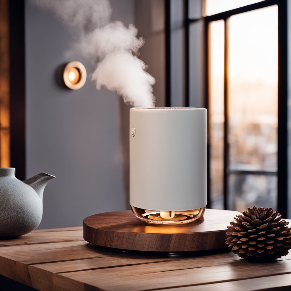 Humidificador de aire compacto y ultrasilencioso con niebla regulable y conexión USB