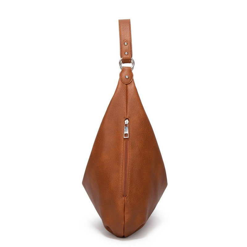 Bolso de hombro espacioso para mujer con cierre de cremallera y correa ajustable