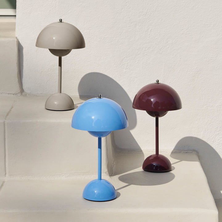 Lámpara de mesa inalámbrica recargable y regulable con forma de esfera