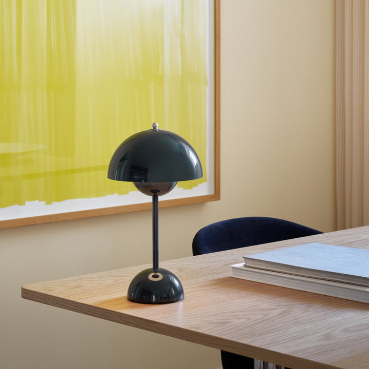 Lámpara de mesa inalámbrica recargable y regulable con forma de esfera