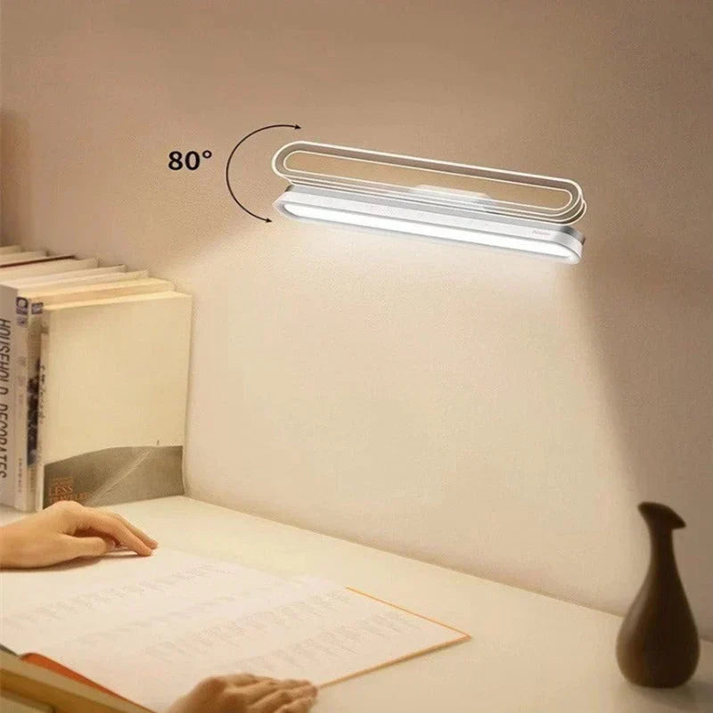 Lámpara de escritorio de mesa plegable, magnética, giratoria, recargable y con sensor táctil