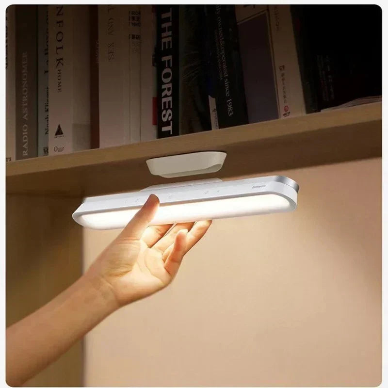 Lámpara de escritorio de mesa plegable, magnética, giratoria, recargable y con sensor táctil