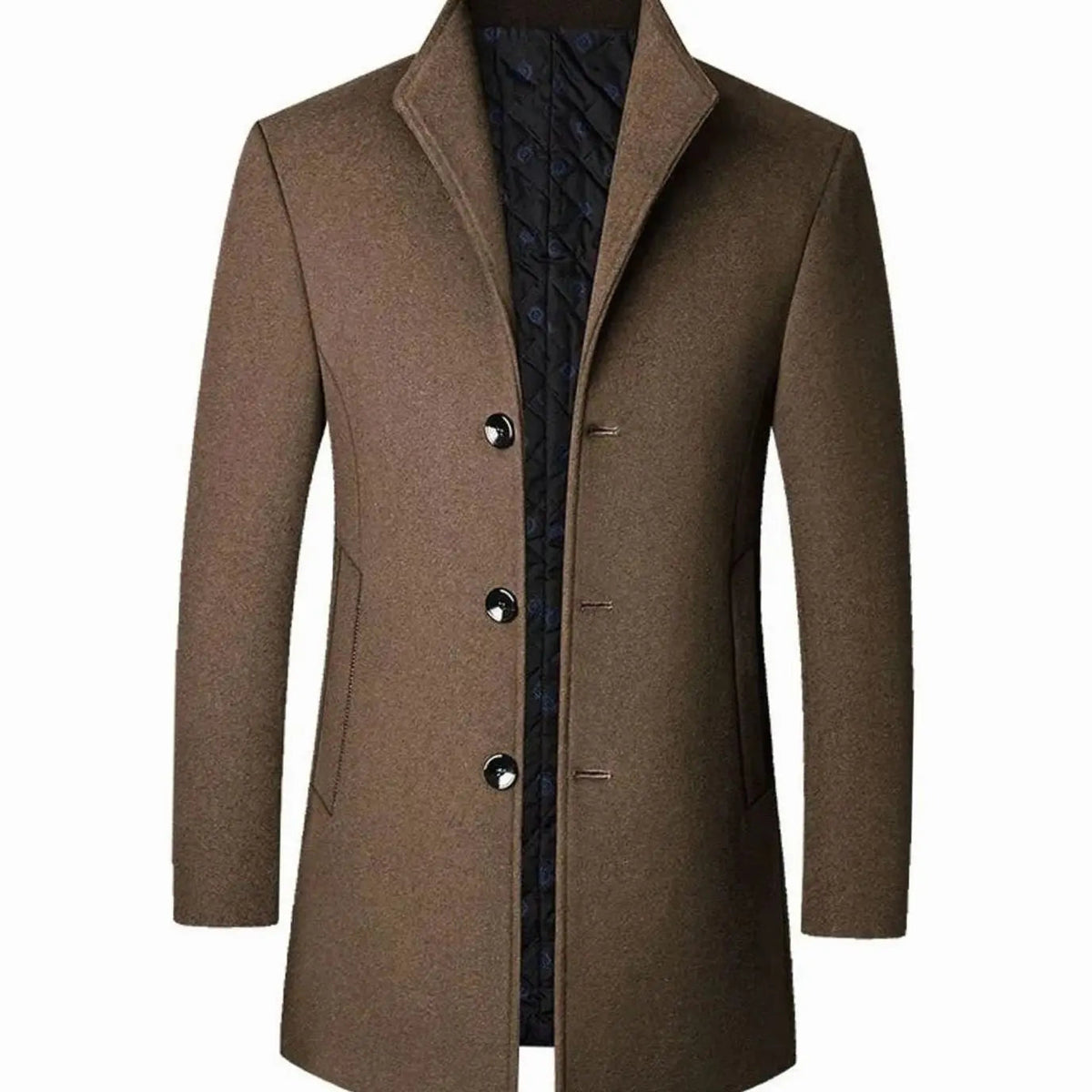 Abrigo sastre de mezcla de lana para hombre, para climas fríos