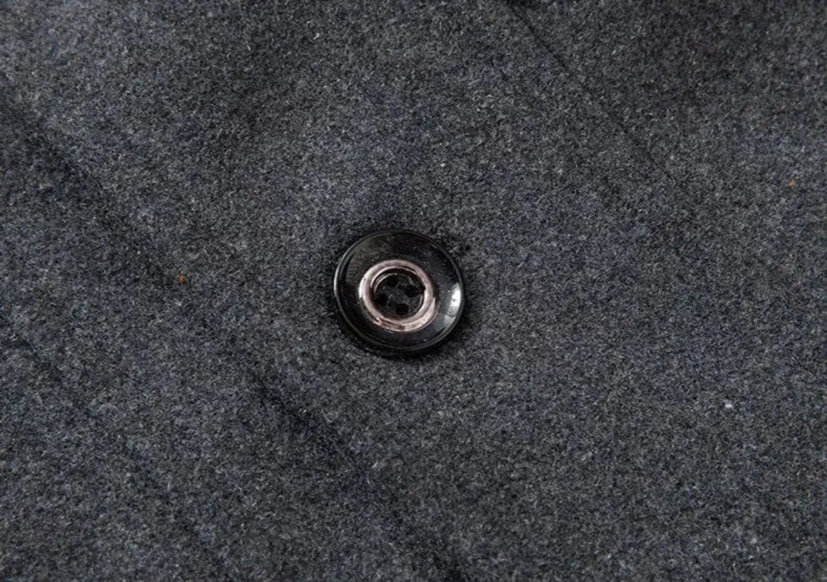 Abrigo de invierno de doble capa para hombre, mezcla de lana y cuello de punto