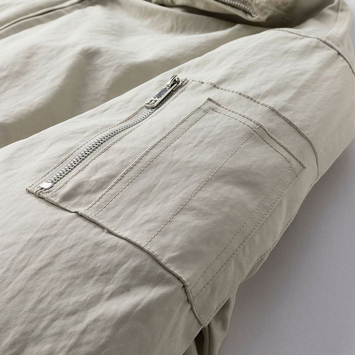 Chaqueta bomber cortavientos para hombre con forro de pelo sintético y cierre