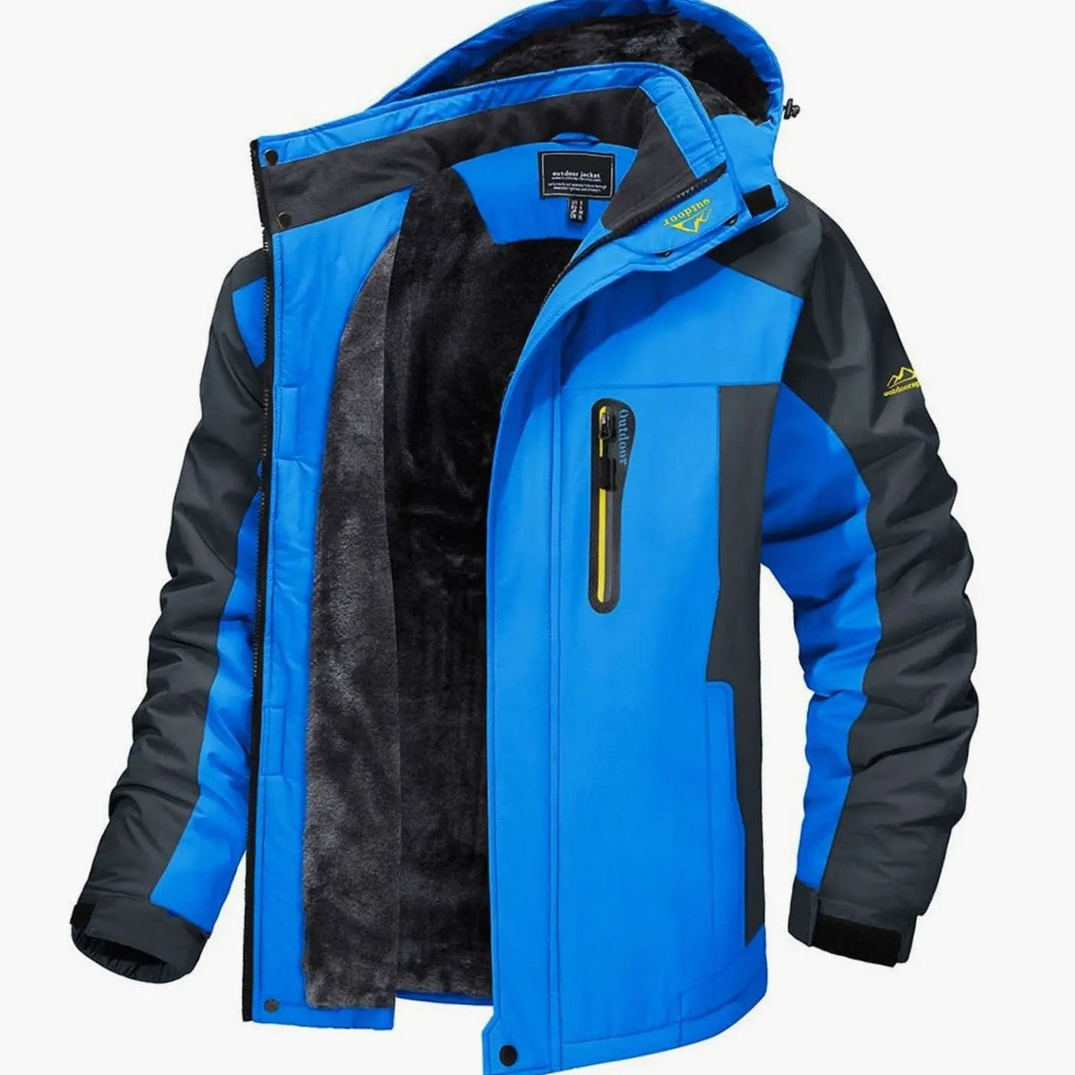 Chaquetas de invierno resistentes para hombre con capucha y forro polar