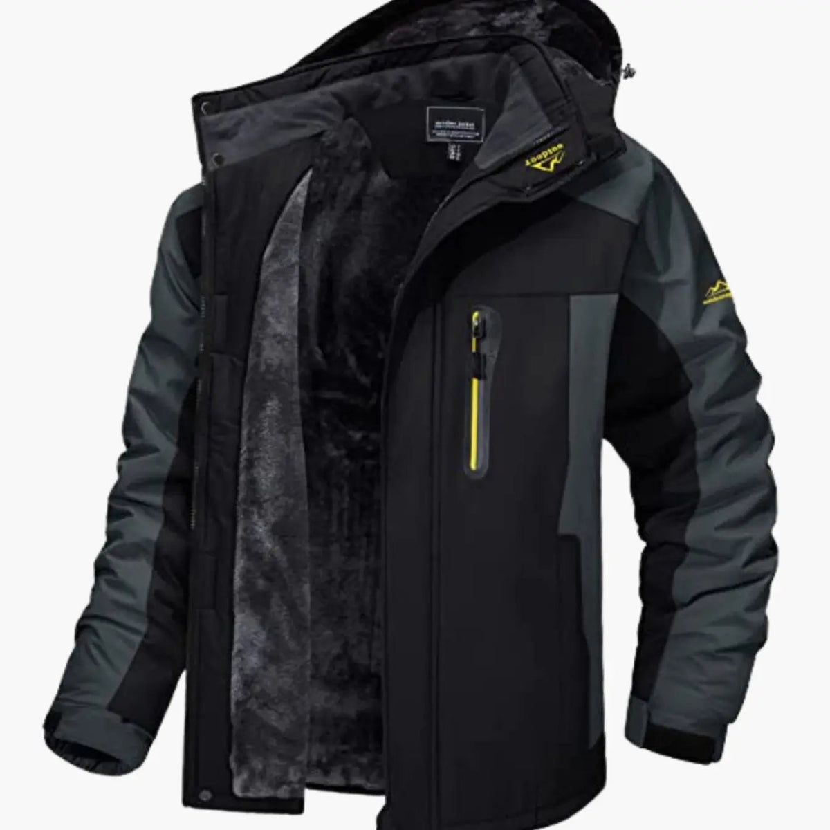 Chaquetas de invierno aislantes para hombre con capucha y forro polar