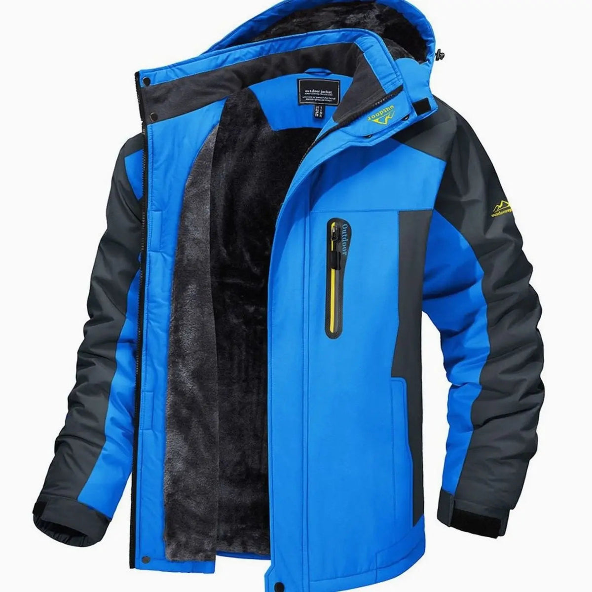 Chaquetas de invierno aislantes para hombre con capucha y forro polar