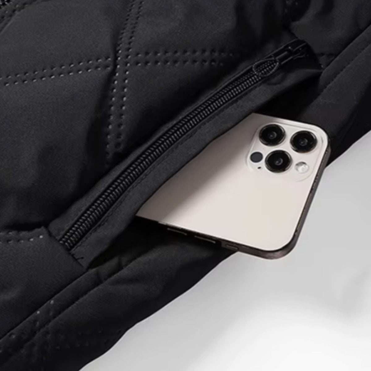 Chaqueta de invierno cortavientos para hombre, acolchada y con forro polar