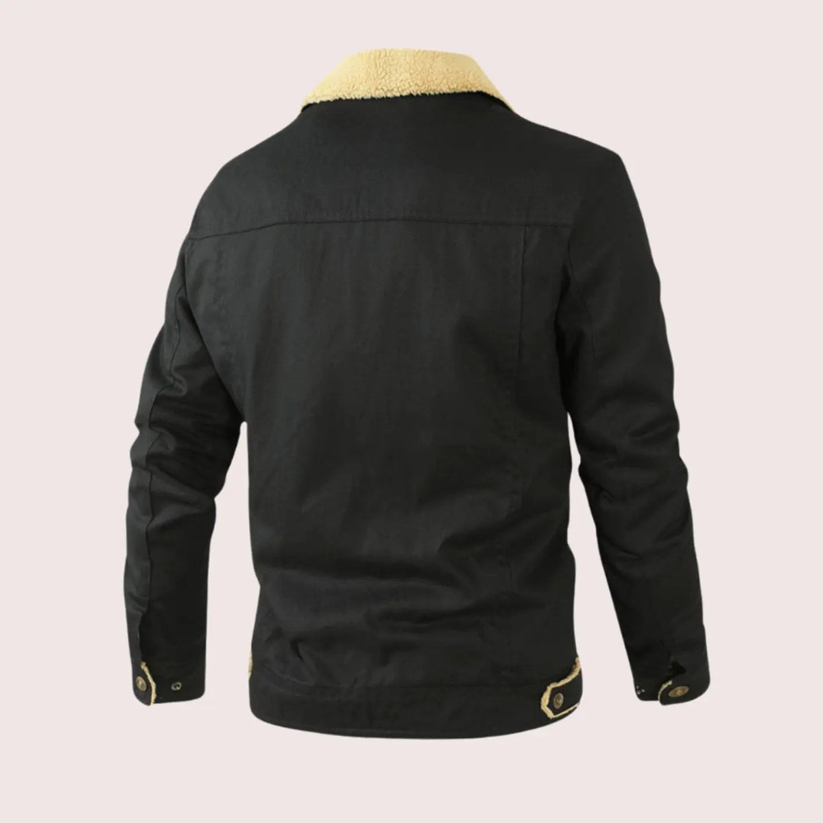 Chaqueta informal para hombre con forro polar y cuello de borreguito