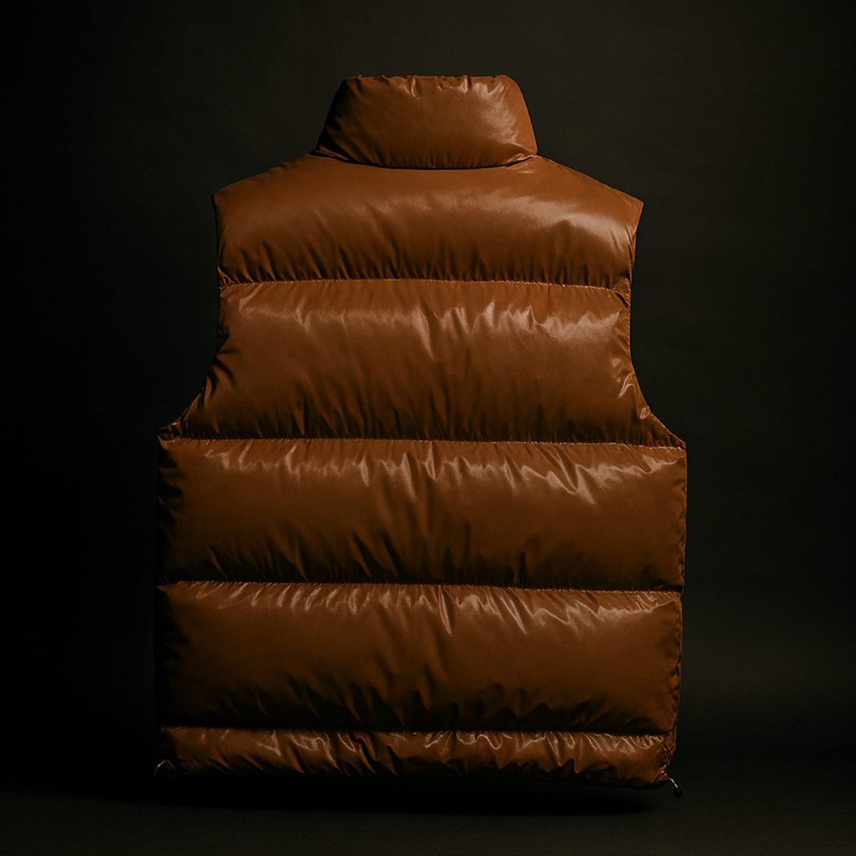 Chaleco acolchado para hombre con cuello alto, mezcla de algodón