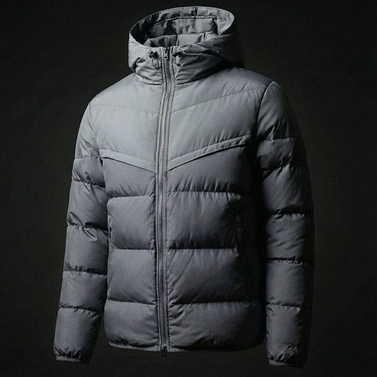 Chaqueta acolchada para hombre con paneles en contraste y capucha