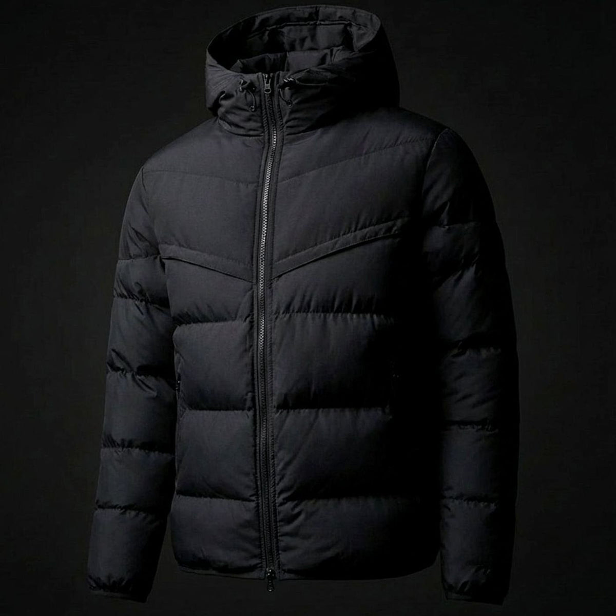 Chaqueta acolchada para hombre con paneles en contraste y capucha