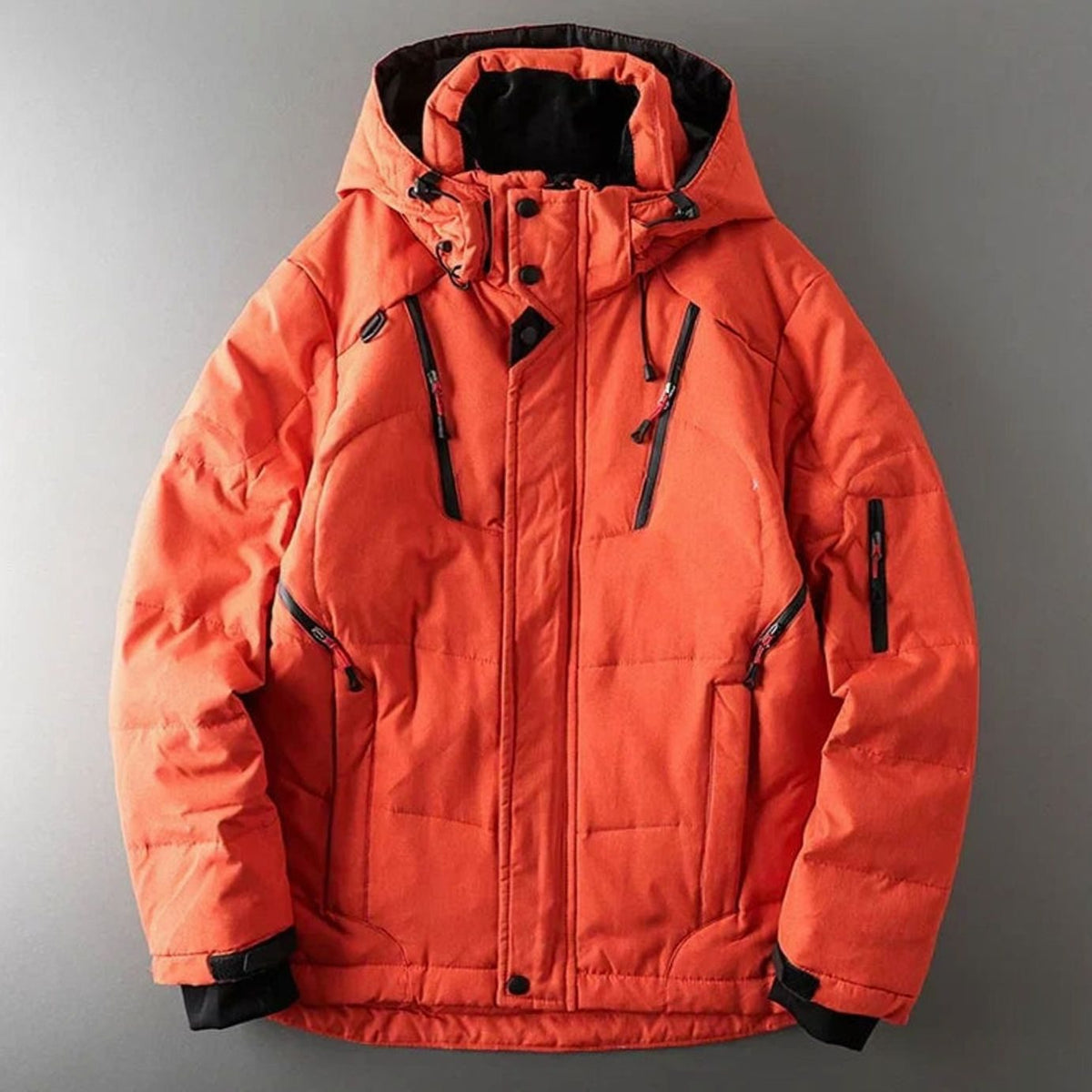 Chaqueta acolchada aislante con capucha para hombre, resistente al agua