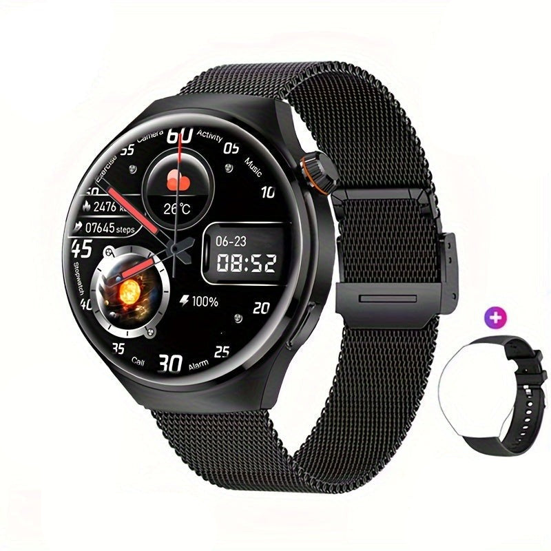 Reloj inteligente redondo con pantalla táctil, NFC, GPS y monitor de actividad física, para hombre