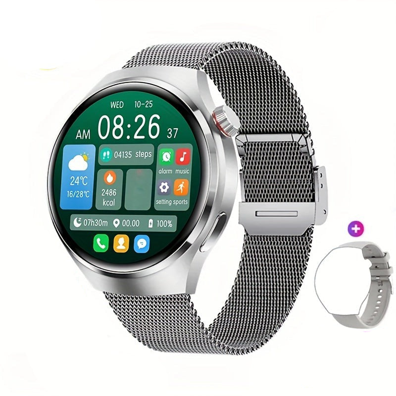 Reloj inteligente redondo con pantalla táctil, NFC, GPS y monitor de actividad física, para hombre