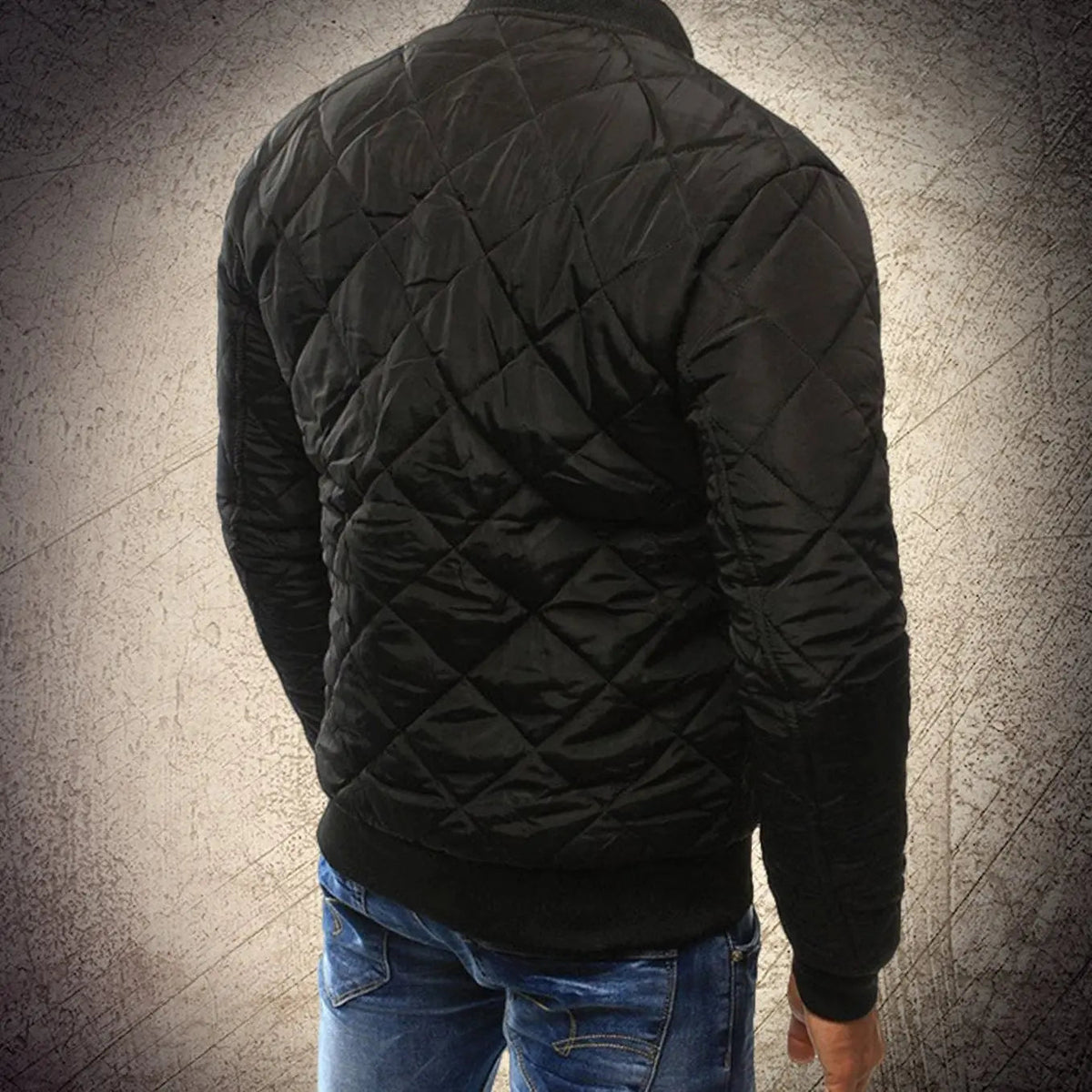 Chaqueta bomber acolchada y ligera con cremallera para hombre