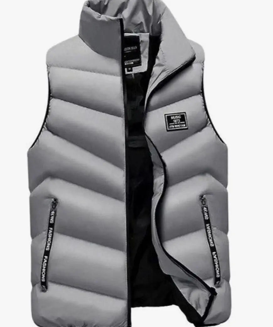Chaleco acolchado de plumón para hombre, sin mangas