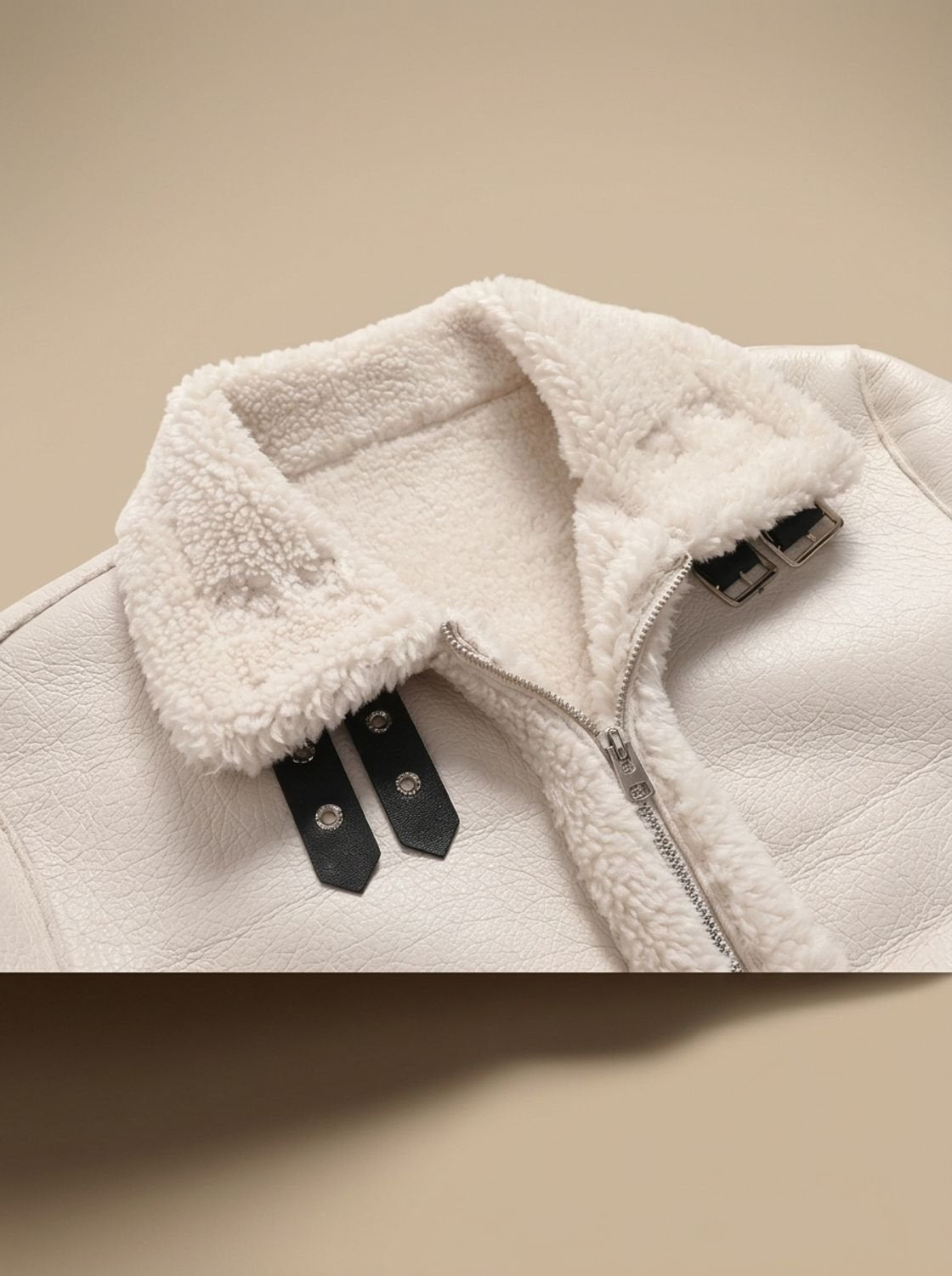 Noah | Chaqueta bomber B3 de piel sintética para hombre, con forro de borreguito