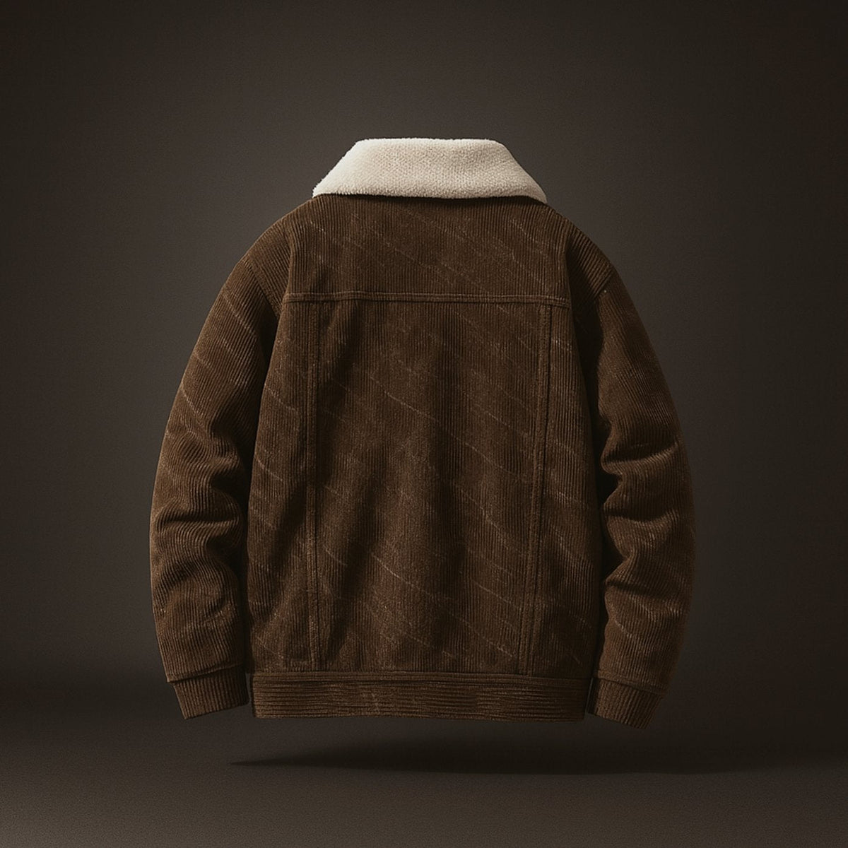 Chaqueta trucker de pana para hombre, forrada de borreguito
