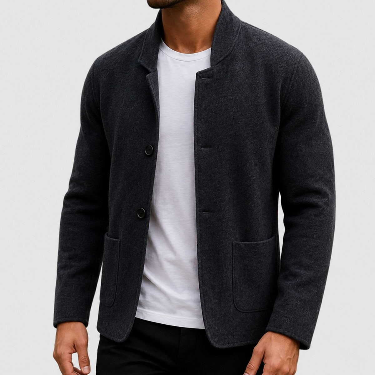Cárdigan de punto de corte entallado para hombre, con botones