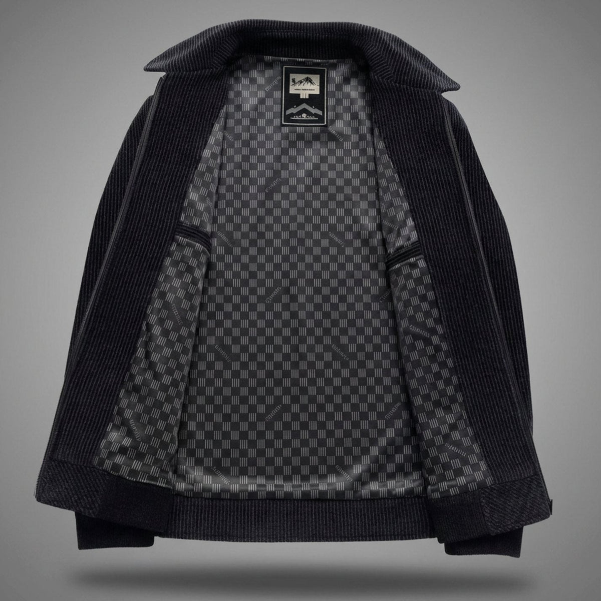 Chaqueta informal acolchada y texturizada para hombre, con cierre frontal