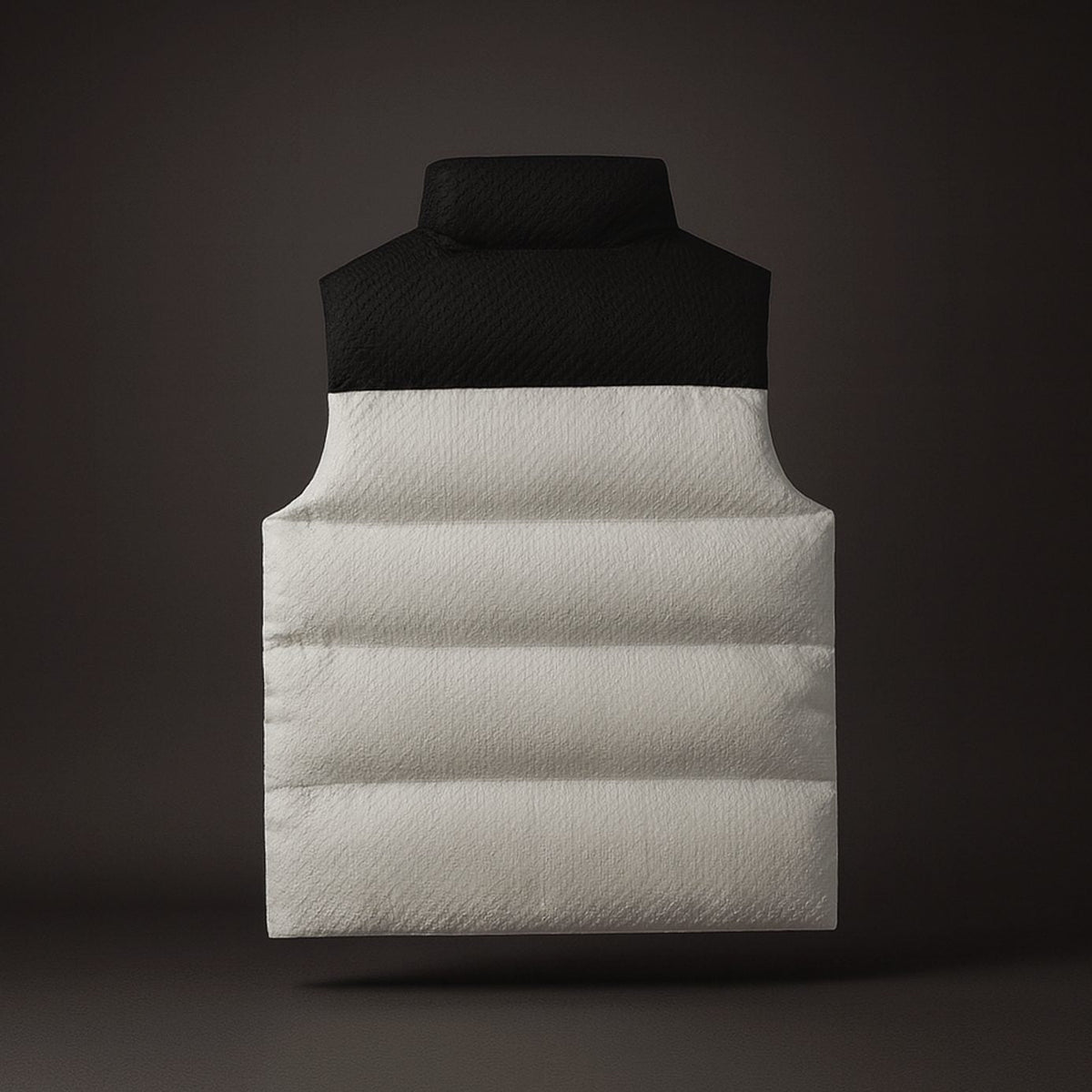 Chaleco acolchado impermeable para hombre, de cuello alto y sin mangas
