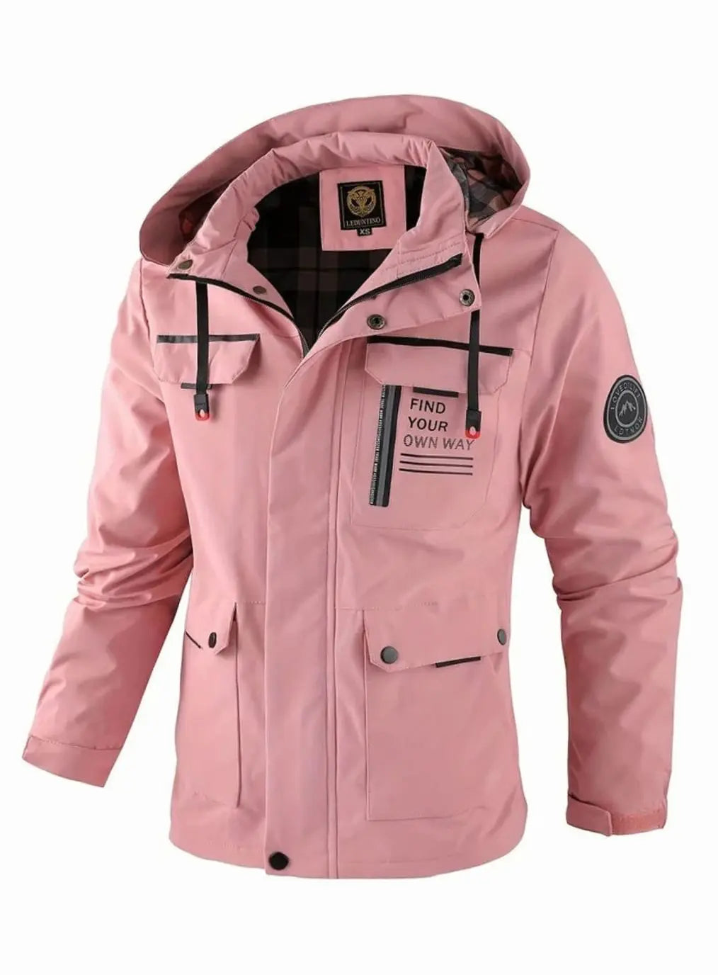 Chaqueta de invierno impermeable para hombre, con capucha y múltiples bolsillos