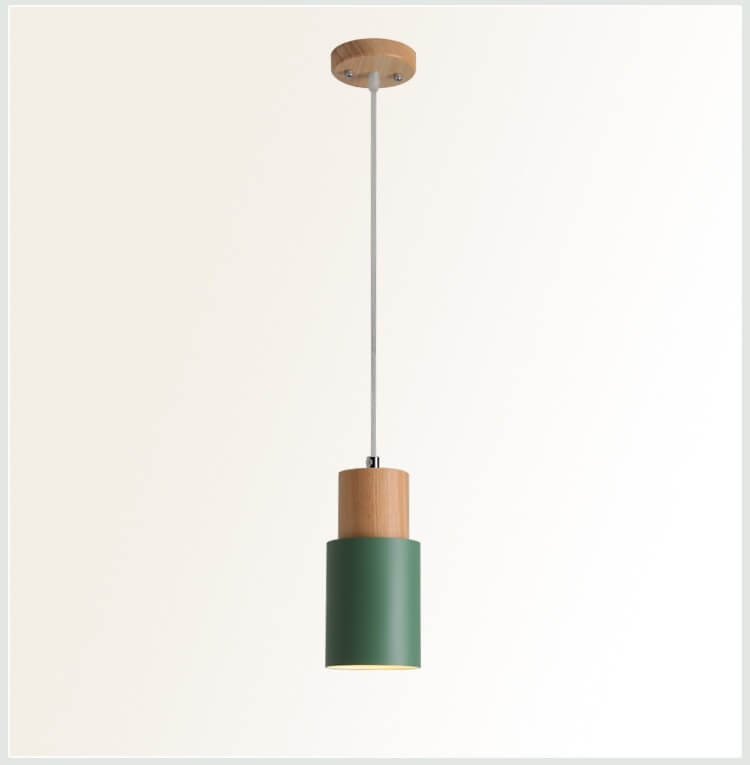 Lámpara colgante minimalista cilíndrica de aluminio con cable ajustable