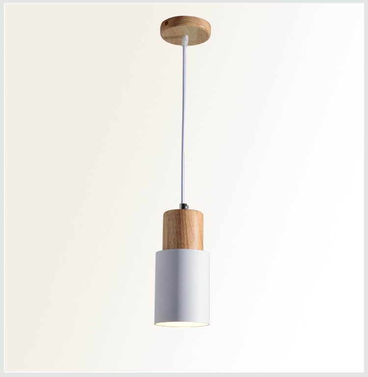 Lámpara colgante minimalista cilíndrica de aluminio con cable ajustable
