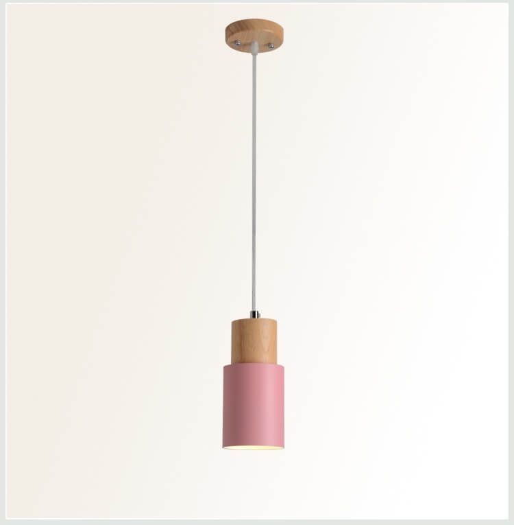 Lámpara colgante minimalista cilíndrica de aluminio con cable ajustable