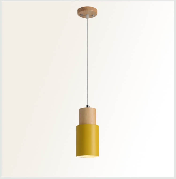 Lámpara colgante minimalista cilíndrica de aluminio con cable ajustable