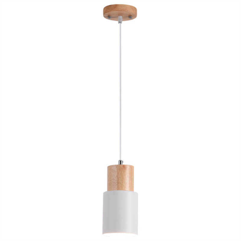 Lámpara colgante minimalista cilíndrica de aluminio con cable ajustable