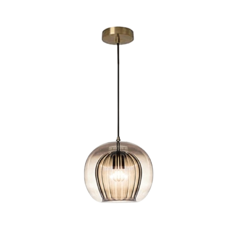 Lámpara colgante moderna y elegante de aluminio y vidrio con longitud ajustable