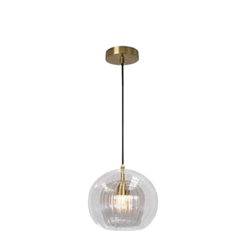 Lámpara colgante moderna y elegante de aluminio y vidrio con longitud ajustable